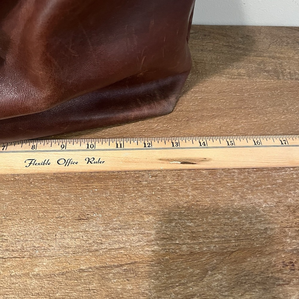 Dooney & Bourke Florentine Logo Lock Brown Leather Hobo Bag w/Dust Bag Pls Read - Picture 8 of 16